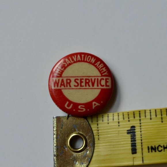 Vintage The Salvation Army War Service USA Tiny Pin Button - Picture 4 of 5